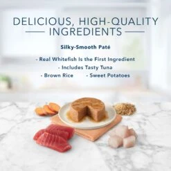 Blue Buffalo Tastefuls Natural Pate Ocean Fish & Tuna Entree Wet Cat Food, 3-oz Can, Case Of 12 -Meow Meals 879342 PT4. AC SS1800 V1687358451