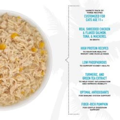 Tiki Cat Silver Variety Pack Grain-Free Wet Cat Food, 2.4-oz Can, Case Of 12 -Meow Meals 883606 PT4. AC SS1800 V1690562066