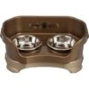Neater Pets Neater Feeder Deluxe Elevated & Mess-Proof Cat Bowls, Bronze -Meow Meals 89632 MAIN. AC SS1800 V1515780698