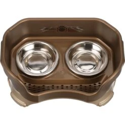 Neater Pets Neater Feeder Deluxe Elevated & Mess-Proof Cat Bowls, Bronze -Meow Meals 89632 PT1. AC SS1800 V1631141777
