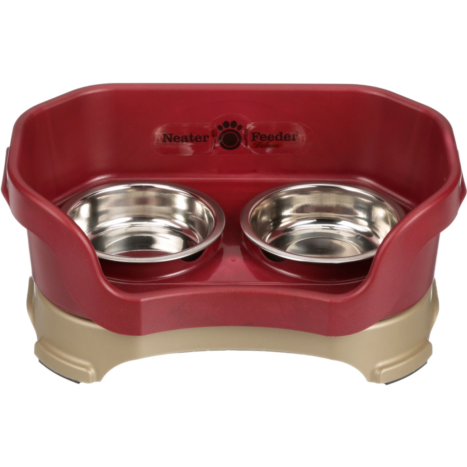 Neater Pets Neater Feeder Elevated Cat Bowls, Cranberry 3 Neater Pets Neater Feeder Elevated Cat Bowls, Cranberry