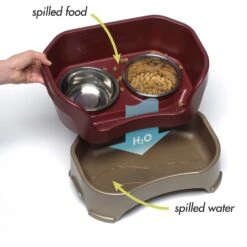 Neater Pets Neater Feeder Elevated Cat Bowls, Cranberry 14 Neater Pets Neater Feeder Elevated Cat Bowls, Cranberry -Meow Meals 89633 PT5. AC SS1800 V1631147200