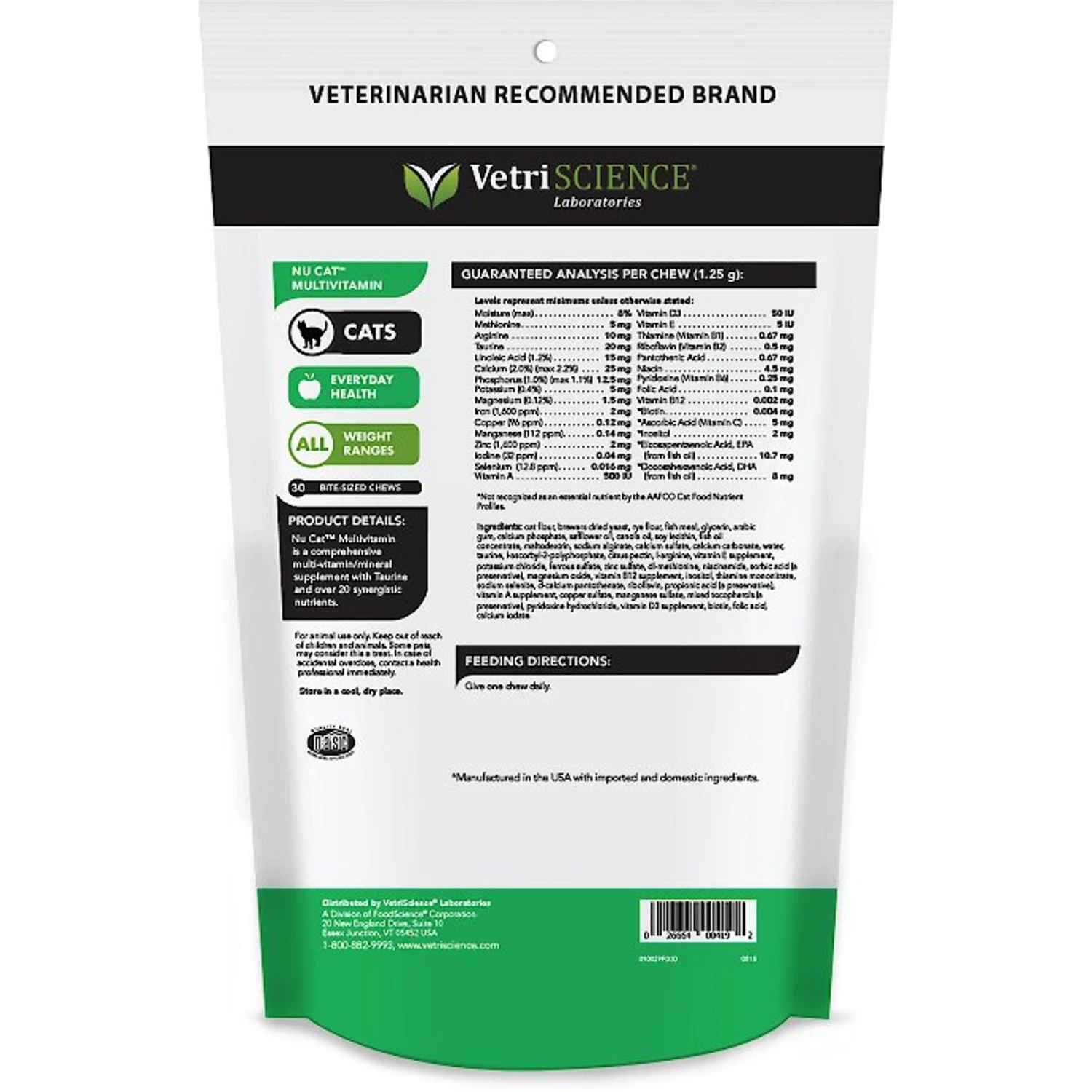 VetriScience Nu Cat Soft Chews Multivitamin For Cats 4 VetriScience Nu Cat Soft Chews Multivitamin For Cats - Image 2