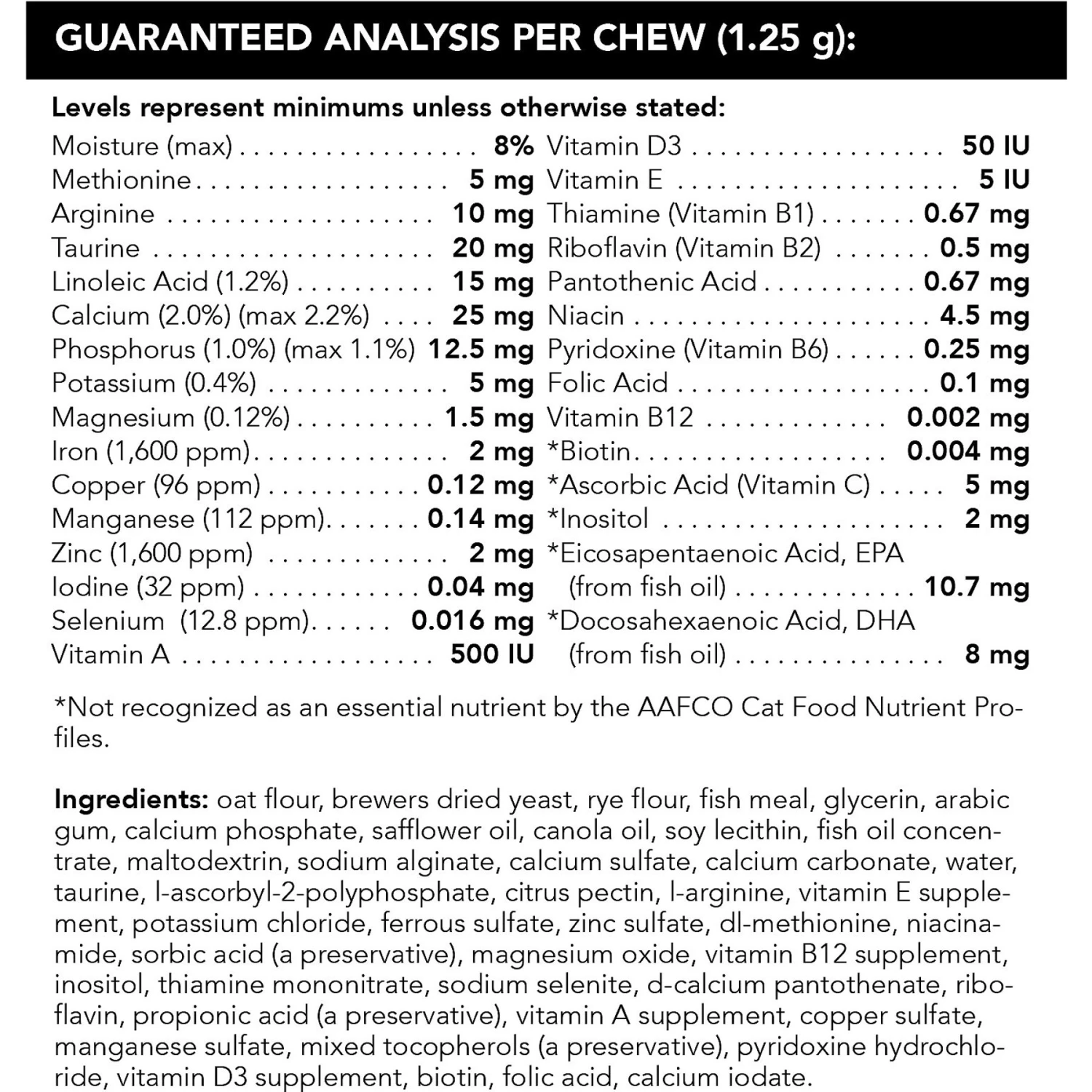 VetriScience Nu Cat Soft Chews Multivitamin For Cats 5 VetriScience Nu Cat Soft Chews Multivitamin For Cats - Image 3