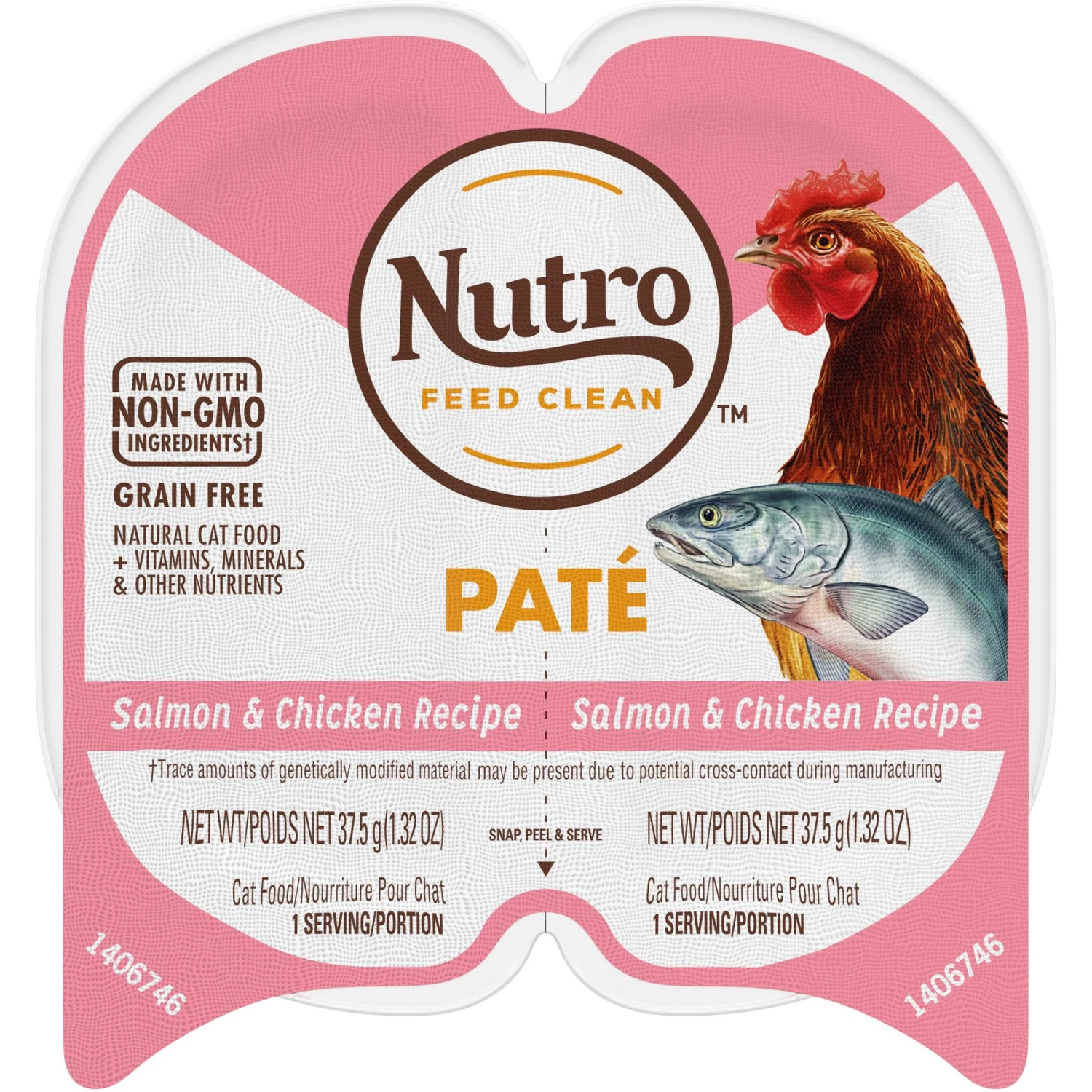 Nutro Perfect Portions Grain-Free Salmon & Chicken Pate Recipe Adult Wet Cat Food Trays 3 Nutro Perfect Portions Grain-Free Salmon & Chicken Pate Recipe Adult Wet Cat Food Trays