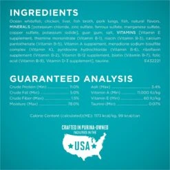 Purina ONE Ocean Whitefish Recipe Pate Grain-Free Natural High Protein Canned Cat Food, 3-oz, Case Of 24 -Meow Meals 91557 PT4. AC SS1800 V1653489084