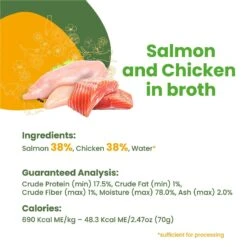 Almo Nature HQS Natural Salmon & Chicken In Broth Grain-Free Canned Cat Food -Meow Meals 93587 PT4. AC SS1800 V1632849126