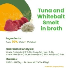 Almo Nature HQS Natural Tuna & Whitebait Smelt In Broth Grain-Free Canned Cat Food -Meow Meals 93595 PT4. AC SS1800 V1632848791