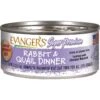 Evanger's Super Premium Rabbit & Quail Dinner Grain-Free Canned Cat Food -Meow Meals 93918 MAIN. AC SS1800 V1643843223