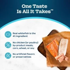 Blue Buffalo Tastefuls Spoonless Singles Whitefish, Tuna & Salmon Entree Variety Pack Adult Pate Wet Cat Food, 2.6-oz Twin Pack, Case Of 12 -Meow Meals 954222 PT5. AC SS1800 V1695052218