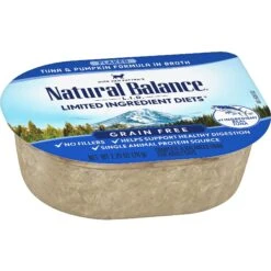 Natural Balance L.I.D. Limited Ingredient Diets Tuna & Pumpkin Formula Flaked Grain-Free Wet Cat Food -Meow Meals 95657 PT3. AC SS1800 V1576527786