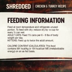 Wellness CORE Grain-Free Hearty Cuts In Gravy Shredded Chicken & Turkey Recipe Canned Cat Food -Meow Meals 95710 PT5. AC SS1800 V1595366454