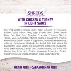 Wellness Healthy Indulgence Shreds With Chicken & Turkey In Light Sauce Grain-Free Wet Cat Food Pouches 15 Wellness Healthy Indulgence Shreds With Chicken & Turkey In Light Sauce Grain-Free Wet Cat Food Pouches -Meow Meals 95731 PT5. AC SS1800 V1695839596