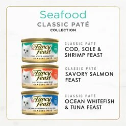 Fancy Feast Seafood Classic Pate Collection Variety Pack Grain-Free Wet Cat Food, 3-oz Can, Case Of 36 -Meow Meals 966622 PT1. AC SS1800 V1696444875