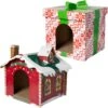 Frisco Holiday Gift Box Cardboard Cat House & Frisco Holiday Santa's Workshop Cardboard Cat House -Meow Meals 986158 MAIN. AC SS1800 V1698257790
