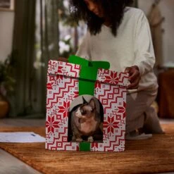 Frisco Holiday Gift Box Cardboard Cat House & Frisco Holiday Santa's Workshop Cardboard Cat House -Meow Meals 986158 PT4. AC SS1800 V1698257737