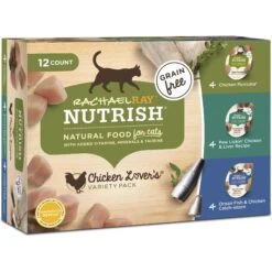 Rachael Ray Nutrish Chicken Lovers Variety Pack Natural Grain-Free Wet Cat Food & Rachael Ray Nutrish Ocean Lovers Variety Pack Natural Grain-Free Wet Cat Food -Meow Meals 986430 PT1. AC SS1800 V1698672336