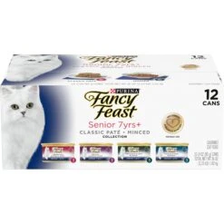Fancy Feast Senior 7+ Chicken, Beef & Tuna Feasts Variety Pack Canned Cat Food & Purina ONE Indoor Advantage Senior 7+ High Protein Natural Dry Cat Food -Meow Meals 986446 PT1. AC SS1800 V1698672724