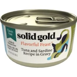 Solid Gold Flavorful Feast In Gravy With Real Tuna & Sardine Grain-Free Canned Cat Food, 3-oz, Case Of 12 -Meow Meals 99354 PT4. AC SS1800 V1543523921