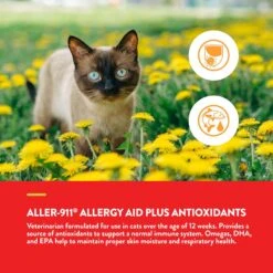 NaturVet Aller-911 Plus Antioxidants Soft Chews Allergy Supplement For Cats -Meow Meals 99408 PT3. AC SS1800 V1698697706