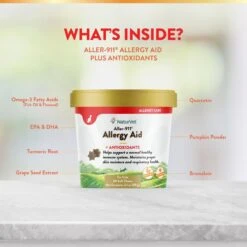 NaturVet Aller-911 Plus Antioxidants Soft Chews Allergy Supplement For Cats -Meow Meals 99408 PT4. AC SS1800 V1698691671