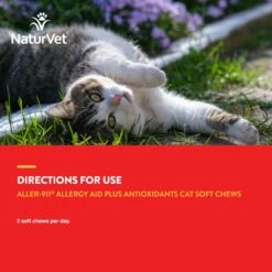 NaturVet Aller-911 Plus Antioxidants Soft Chews Allergy Supplement For Cats -Meow Meals 99408 PT6. AC SS1800 V1698694072