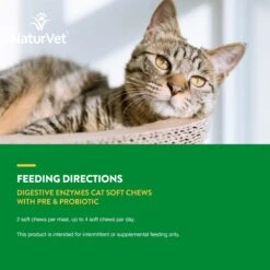 NaturVet Digestive Enzymes Plus Probiotic Soft Chews Digestive Supplement For Cats 17 NaturVet Digestive Enzymes Plus Probiotic Soft Chews Digestive Supplement For Cats -Meow Meals 99410 PT6. AC SS1800 V1698696071
