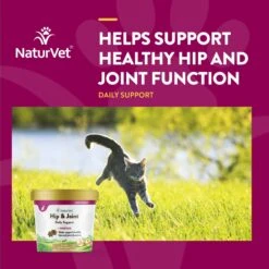 NaturVet Hip & Joint Plus Omegas Soft Chews Joint Supplement For Cats -Meow Meals 99413 PT3. AC SS1800 V1698691668