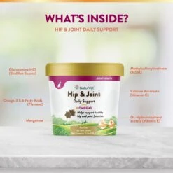 NaturVet Hip & Joint Plus Omegas Soft Chews Joint Supplement For Cats -Meow Meals 99413 PT4. AC SS1800 V1698694289