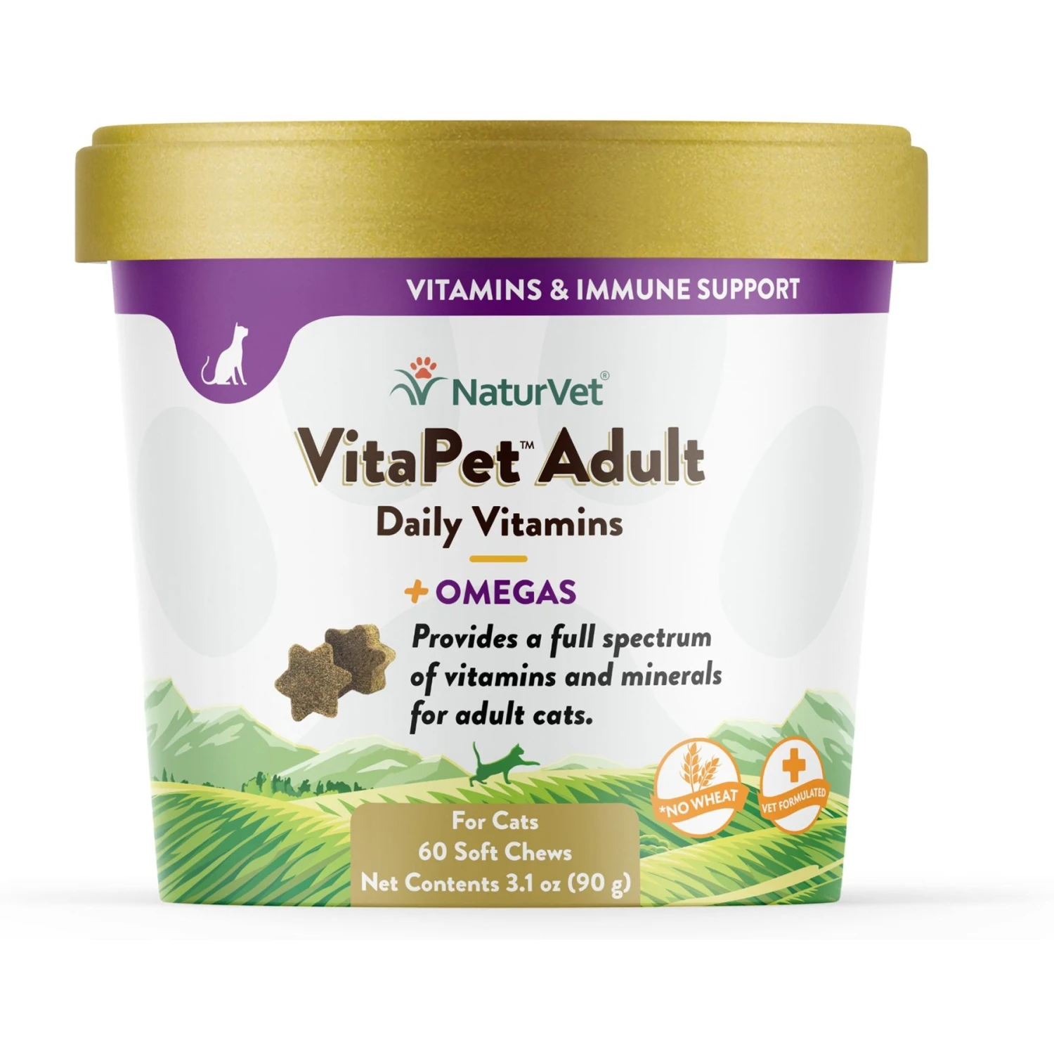 NaturVet VitaPet Adult Plus Omegas Soft Chews Multivitamin For Cats 3 NaturVet VitaPet Adult Plus Omegas Soft Chews Multivitamin For Cats