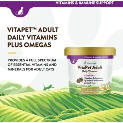 NaturVet VitaPet Adult Plus Omegas Soft Chews Multivitamin For Cats 13 NaturVet VitaPet Adult Plus Omegas Soft Chews Multivitamin For Cats -Meow Meals 99415 PT2. AC SS1800 V1698692844