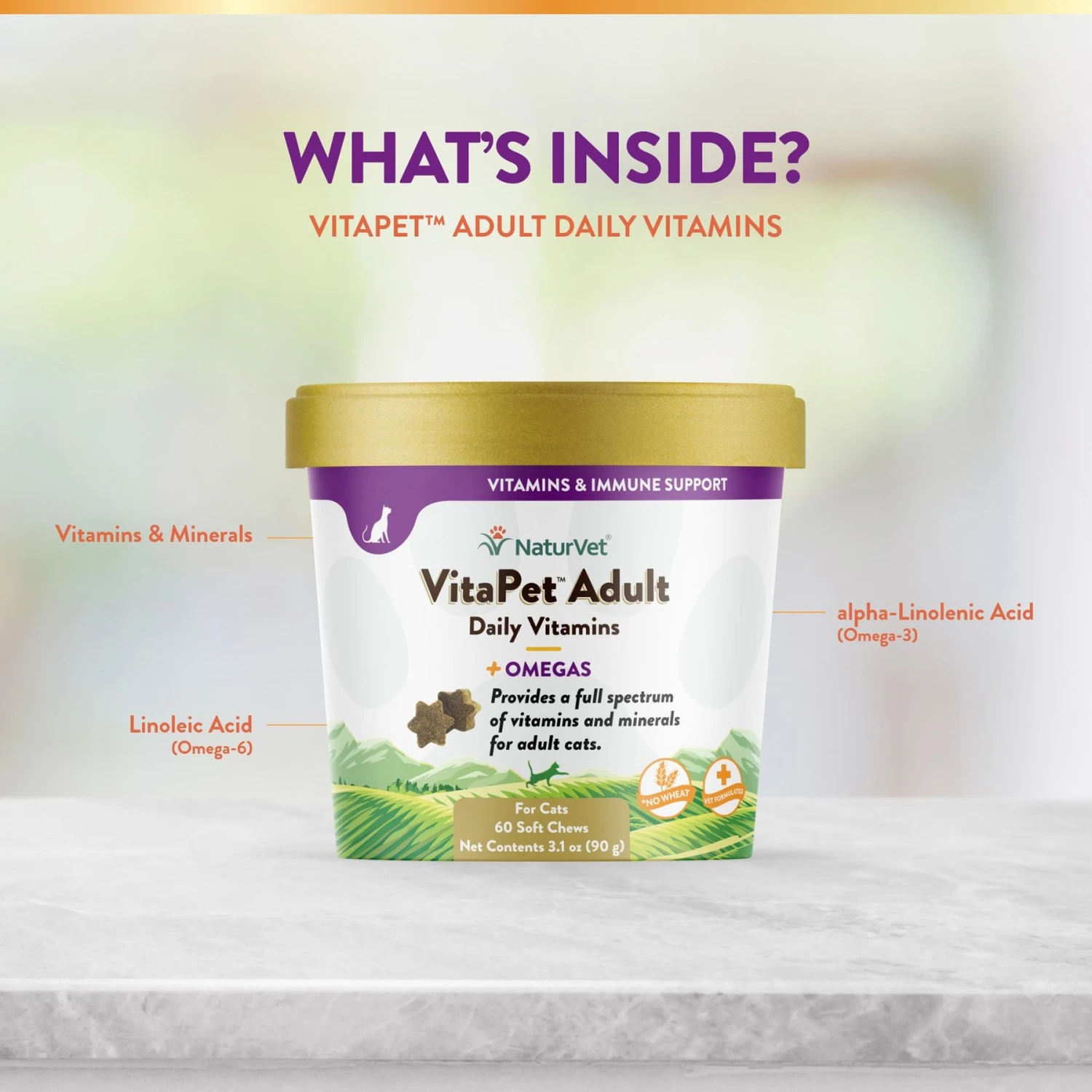 NaturVet VitaPet Adult Plus Omegas Soft Chews Multivitamin For Cats 7 NaturVet VitaPet Adult Plus Omegas Soft Chews Multivitamin For Cats - Image 5
