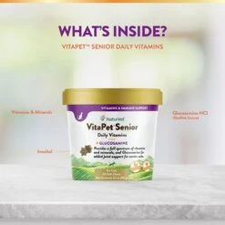 NaturVet VitaPet Senior Daily Vitamins Plus Glucosamine Cat Supplement -Meow Meals 99416 PT4. AC SS1800 V1698694351