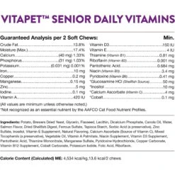 NaturVet VitaPet Senior Daily Vitamins Plus Glucosamine Cat Supplement -Meow Meals 99416 PT7. AC SS1800 V1698696008